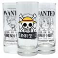 Set 3 Vasos de Cristal One Piece