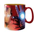 Taza Grande Metalizada Iron Man Marvel