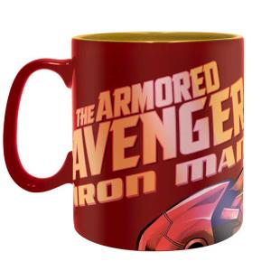 Taza Grande Metalizada Iron Man Marvel