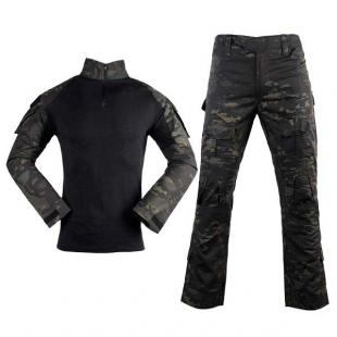 Multicam Black Uniform With Knee and Elbow Pads - Various Sizes