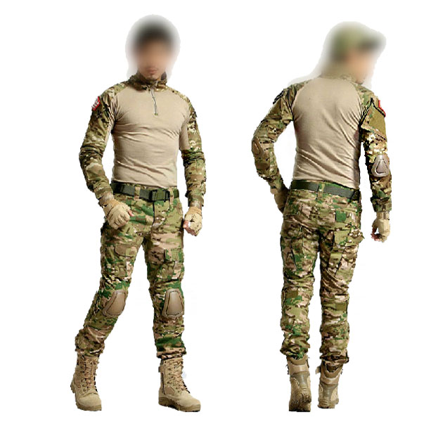 Uniforme rodilleras y coderas Multicam